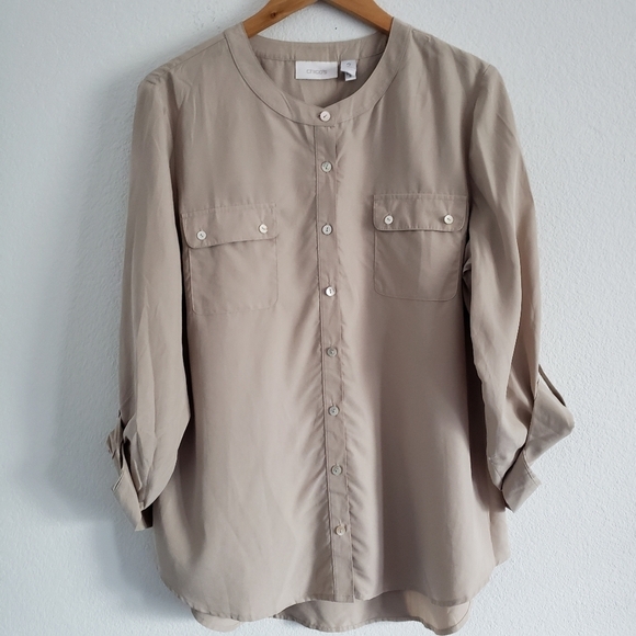 Chico's cream button-down top - Picture 6 of 6